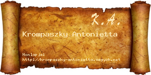 Krompaszky Antonietta névjegykártya